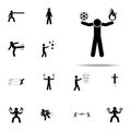 man with fire snowflake icon. special human powerful icons universal set for web and mobile