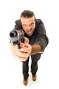 Man and Firegun Royalty Free Stock Photo