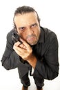 Man and Firegun Royalty Free Stock Photo