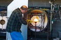 Man Firing Molten Glass Royalty Free Stock Photo