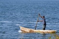 Man in fisher boat
