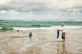 Man fishing in the Indian Ocean, august 2013. Isimangaliso wetland park, South Africa.