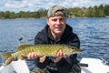 Man fishing pike Royalty Free Stock Photo