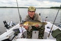 Man fishing walleye Royalty Free Stock Photo