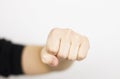 Man fist - selective focus, front view, active concept