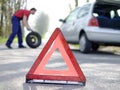 Man fixing a car problem Royalty Free Stock Photo