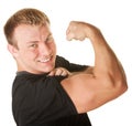 Man Flexing Biceps Royalty Free Stock Photo