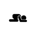 Man, floor, pray icon. Element of man squatting icon for mobile concept and web apps. Detailed Man, floor, pray icon can be used