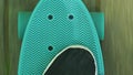 Man foot on skateboard closeup