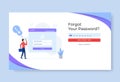 Man forgetting his password illustration. This design can be used for websites, landing pages, UI, mobile applications, posters,