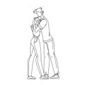 Man Forgive And Hugging Woman Relationship Vector