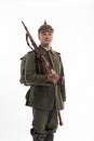 Man in the form of a German infantryman from the times of the First World War