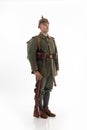 Man in the form of a German infantryman from the times of the First World War Royalty Free Stock Photo