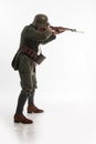 Man in the form of a German infantryman from the times of the First World War