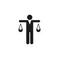 man in the form of weights icon. Detailed icon of head hunting and employee icon. Premium quality graphic design. One of the colle