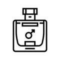 man fragrance bottle perfume line icon vector illustration Royalty Free Stock Photo