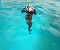 Freedive safety training in a pool