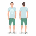 Man, front and back views Royalty Free Stock Photo