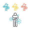 The man froze. Vector sign for web graphic Royalty Free Stock Photo
