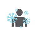 The man froze Vector sign for web graphic. Royalty Free Stock Photo