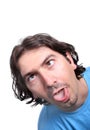 Man with a funny face Royalty Free Stock Photo
