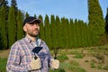 Man with garden tools Royalty Free Stock Photo