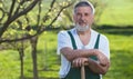 Man gardening in his garden Royalty Free Stock Photo