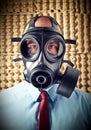 Man with gas mask Royalty Free Stock Photo
