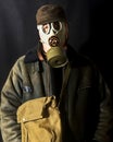 Man with a gas mask Royalty Free Stock Photo