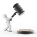 Man and gavel Royalty Free Stock Photo