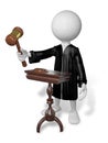Man with gavel Royalty Free Stock Photo