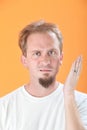Man Gestures a Slap Royalty Free Stock Photo