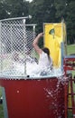 Man gets dunked at the town festival Royalty Free Stock Photo