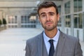 Man getting devastating news in the office Royalty Free Stock Photo