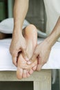 Man getting a foot massage. Conceptual image Royalty Free Stock Photo