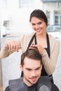 Man getting his hair trimmed Royalty Free Stock Photo