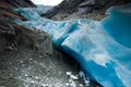 Man and glacier