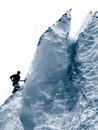 Man on glacier