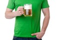 Man with glass of beer Royalty Free Stock Photo