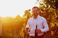 Man with a glass of red wine Royalty Free Stock Photo