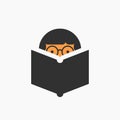 Man reading a book icon