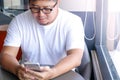 A man with glasses wearing a white shirt Royalty Free Stock Photo