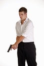 Man with Glock Handgun