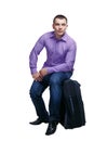 Man going on trip Royalty Free Stock Photo