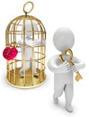 Man in a golden cage