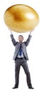 Man and golden egg Royalty Free Stock Photo