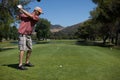 Man Golfing Royalty Free Stock Photo