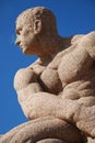Man granite sculpture (partial view)