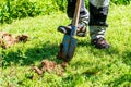 Man digging hole with shovel Royalty Free Stock Photo