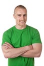 Man in green shirt